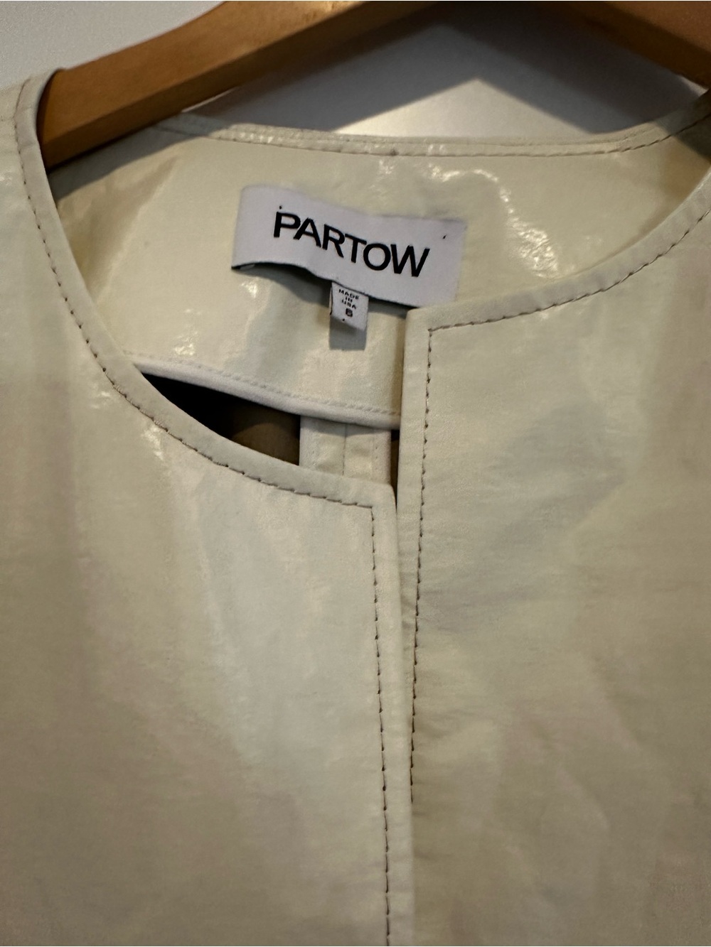 Partow Aiden coated  belted trench coat $2995 size 6 - Picture 5 of 7